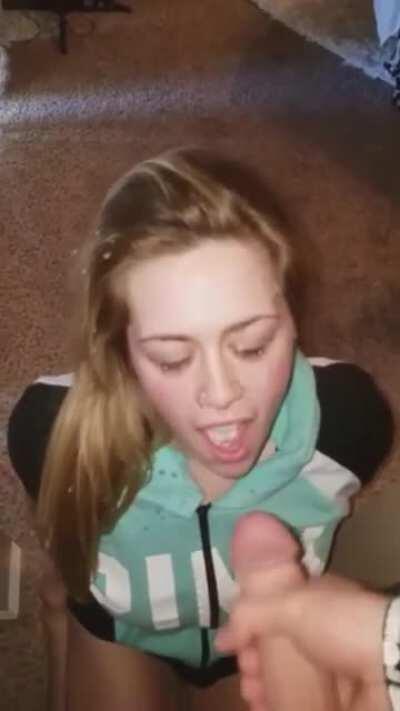 The way she laughs after that unexpected blast