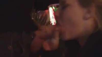 While everyone is rioting.. she is blowing