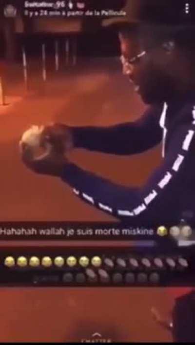 Lighting a firework in your hands