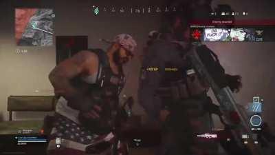 Snuck behind team and embarrassed them with the new 4 of July finisher. LOVE THIS FINISHER