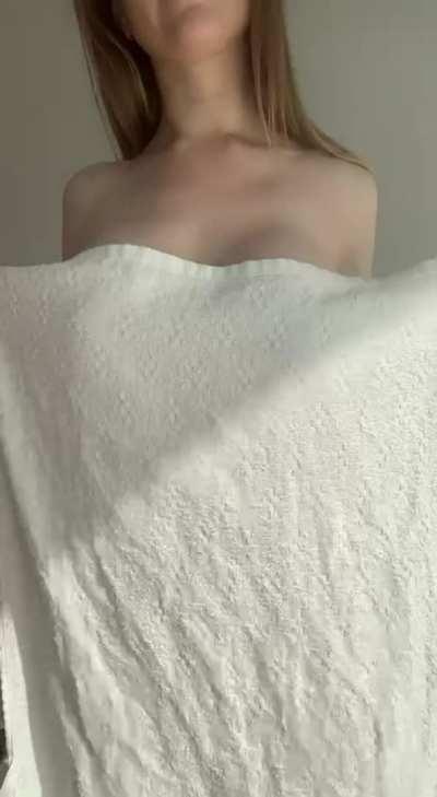 surprise under the towel