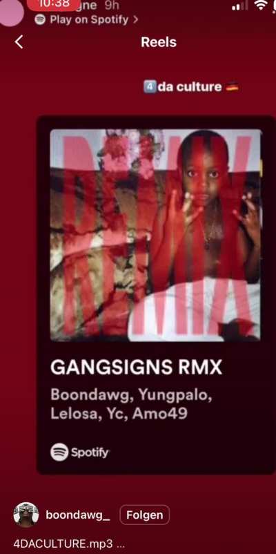 Boondawg - „4DACULTURE.mp3“ (Sampange Disstrack) [via Instagram]