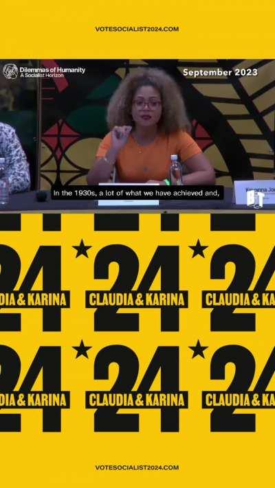 “The people of the United States have a historic role to play in building international solidarity. That means as we wage our struggle, which is class struggle in this country, we have a role to play in the liberation of humanity and saving the planet.” -