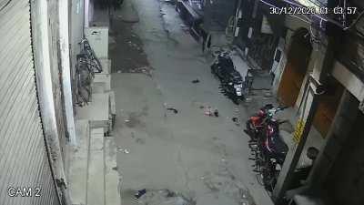 Parked bike moving on its own