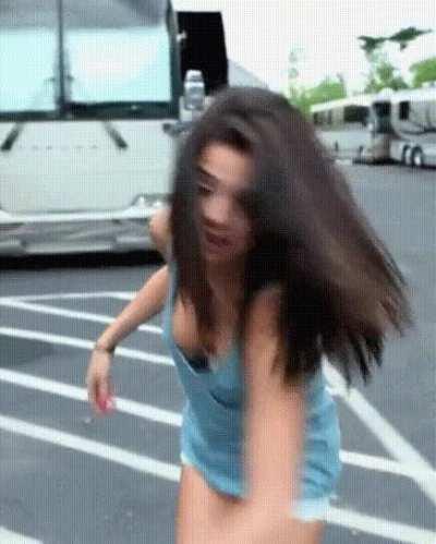 Selena ALMOST showing her tits...😳