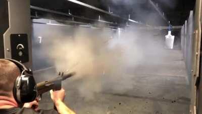 Loaded up some .45acp with blackpowder, runs in modern guns just fine.