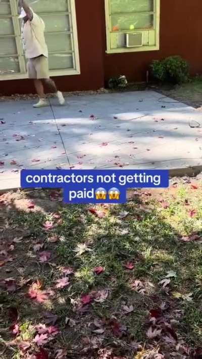 Contractor tears up the work that he did because customer says that it was done wrong 