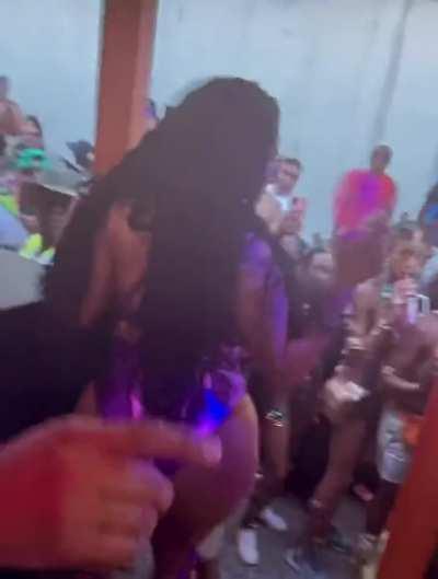 When she turns around