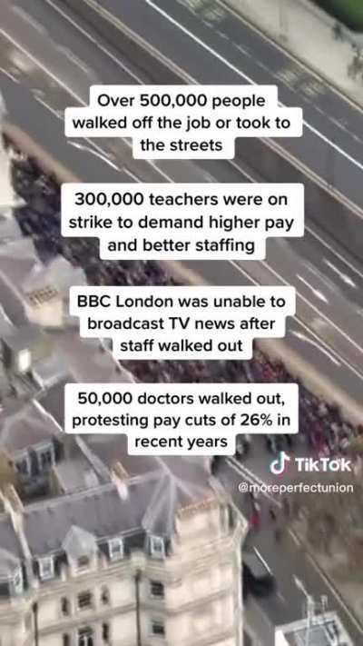 London's Largest strike in decades