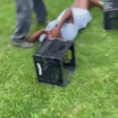 Aunty tripping out here😭