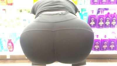 Wife’s big ass in see through yoga pants with white thong.. what should she wear next?