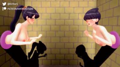 Komi and her mom get used