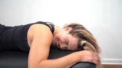 Lana getting adjusted. 