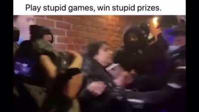 Spitting in a cops face