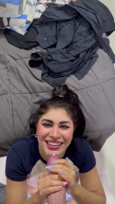 My face is missing a little cum... can you?