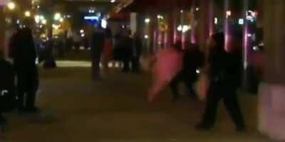 Naked ninja man takes out cops