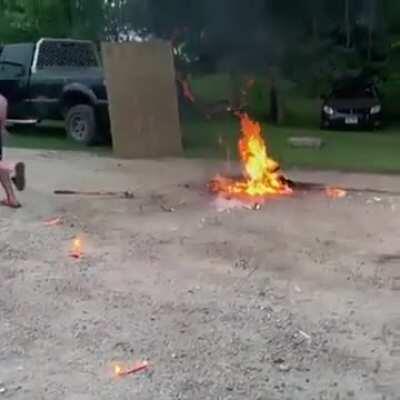 Sledgehammer to the spray paint