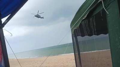 Campers, please ignore the helicopter