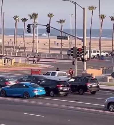 RS5 gets hammered by a truck in Huntington Beach, CA
