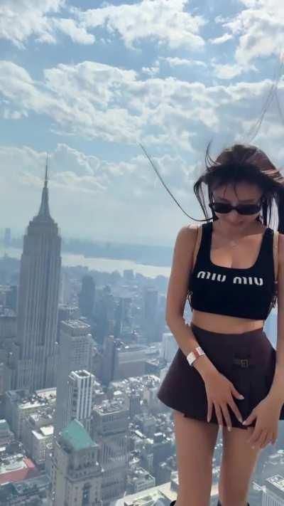 Wind Blowing Her Skirt Up