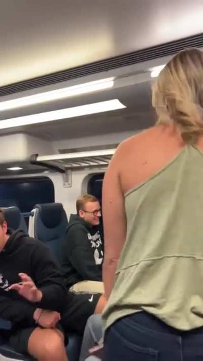 Karen berates German tourists on train after hearing them speaking in German