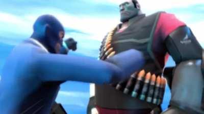 Spies trying to trickstab heavy after beeing seen be like