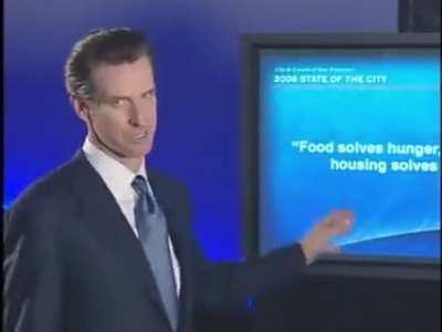 2008: Gavin Newsom vows to end homelessness in San Francisco in 10 years