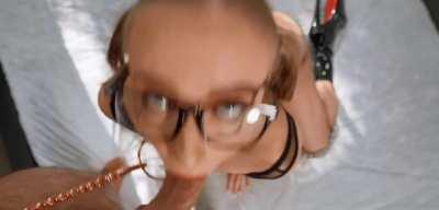 [/r/OnlyPornoTube] Blowjob by cute woman in glasses