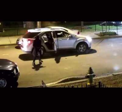 tried to stop that car 😭😭😭