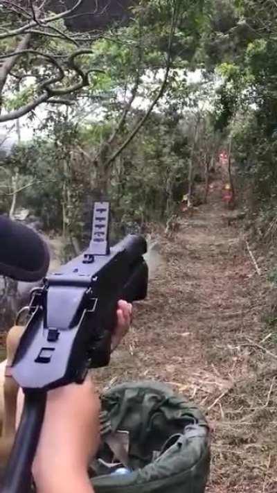 Raptor GM94 being tested with 40mm shower shell, and 40master mike low power shell.