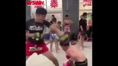 This kid dodges every punch thown at him.