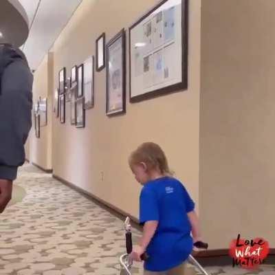 Veteran had similar surgery and helped the lil lady with her first steps