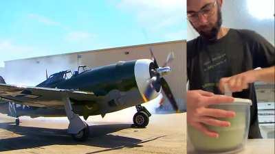 [shitpost] [oc] P-47 Pratt and Whitney Salad Spinner.