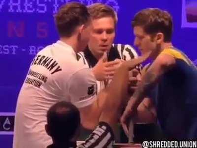 The arm of this guy.