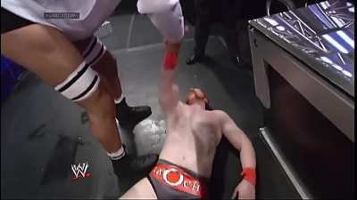Antonio Cesaro plays with Sheamus
