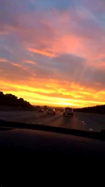 Sunset changing color