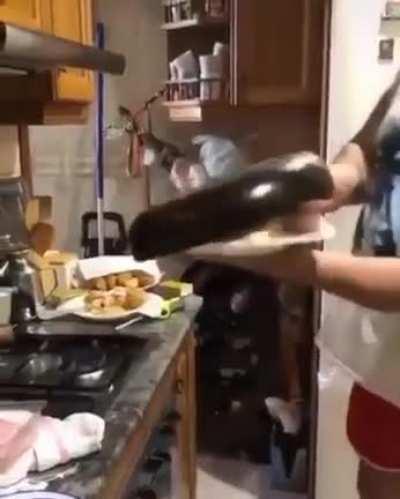 Getting toast on to the plate