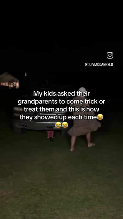 Trick or treat with the grandparents.