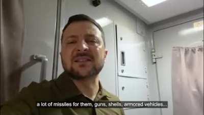 President Zelensky is currently on his way back to Ukraine, and released his evening address summing up the past three days.