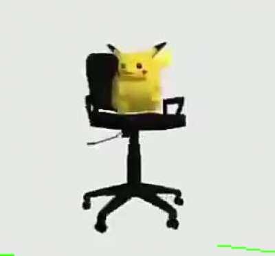 pikachu girando en una silla, pero FUNKY