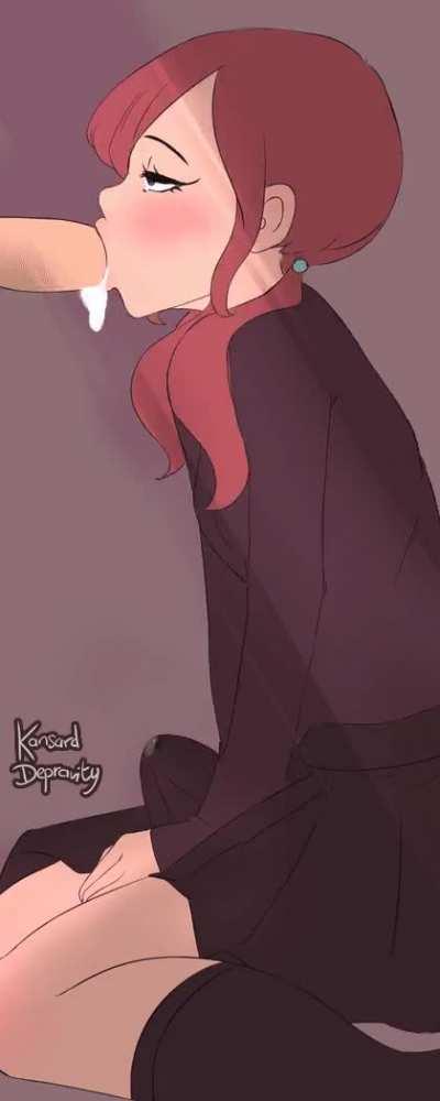 Can't tell if he's being formal or zoned out (Artist credit in picture)