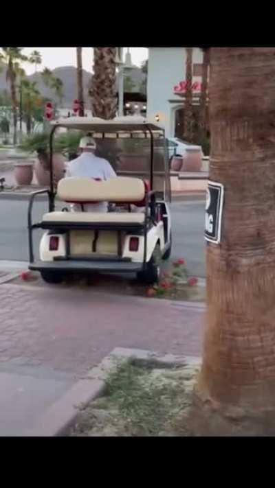 Drunk Florida man takes his golf cart off-road and sends himself flying