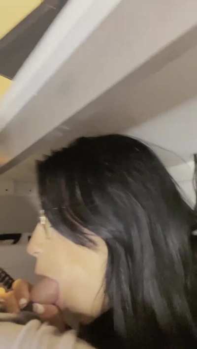 She Makes Him Squirm as He Cums on Her Mouth