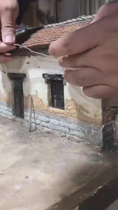 Creating a miniature village house