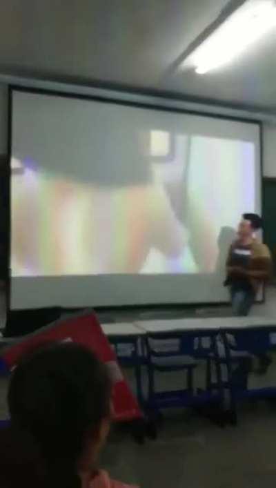 School teacher forgot to check his USB flash drive