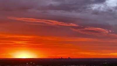 Timelapse of this morning’s sunrise over Denver
