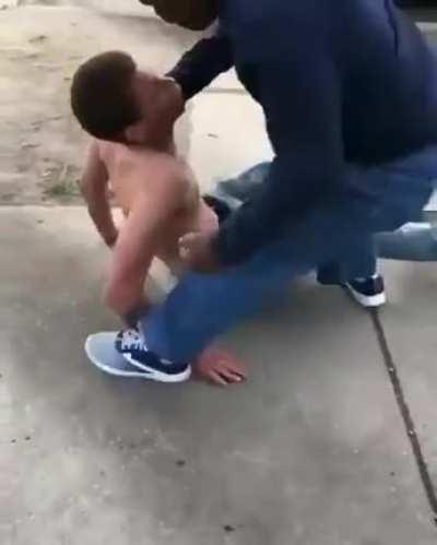 70 year old guy knocks out dude