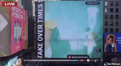 times square has fallen. millions much watch