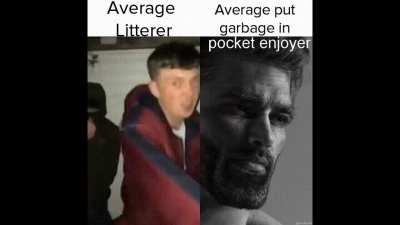 the garbage can is literally right there