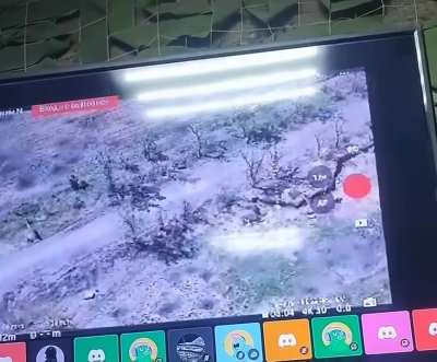 RU POV: Female UAF soldier walks towards Russian positions to surrender.